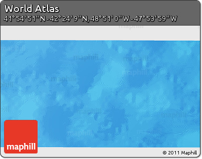 Physical 3D Map of the Area around 42° 9' 30" N, 48° 22' 30" W