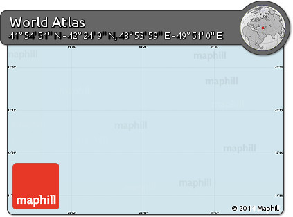 Physical Map of the Area around 42° 9' 30" N, 49° 22' 30" E