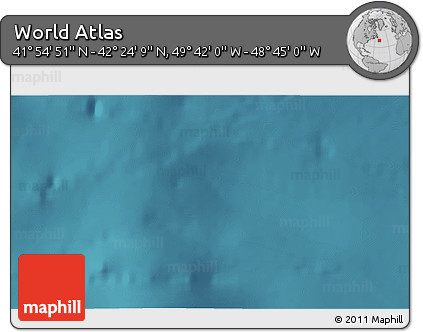 Satellite 3D Map of the Area around 42° 9' 30" N, 49° 13' 30" W