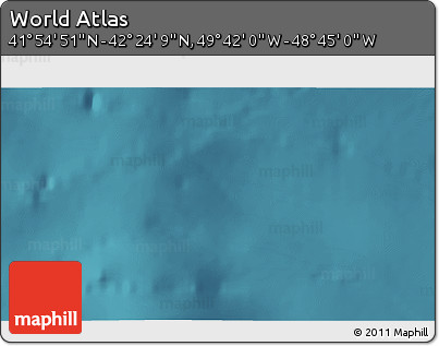 Satellite 3D Map of the Area around 42° 9' 30" N, 49° 13' 30" W