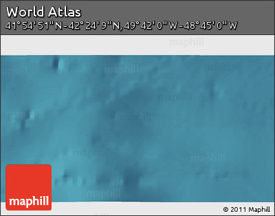 Satellite 3D Map of the Area around 42° 9' 30" N, 49° 13' 30" W