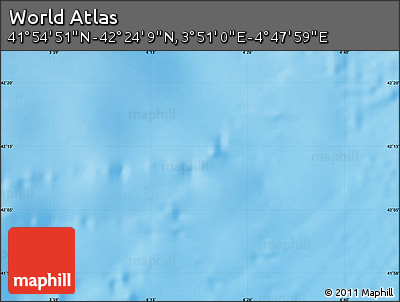 Physical Map of the Area around 42° 9' 30" N, 4° 19' 30" E