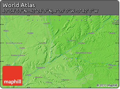 Political Map of the Area around 42° 9' 30" N, 4° 10' 30" W