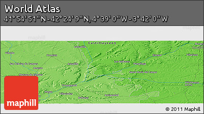 Political Panoramic Map of the Area around 42° 9' 30" N, 4° 10' 30" W