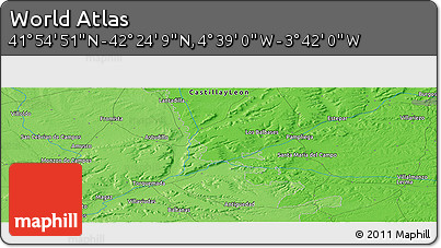 Political Panoramic Map of the Area around 42° 9' 30" N, 4° 10' 30" W
