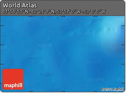 Shaded Relief Map of the Area around 42° 9' 30" N, 53° 28' 30" W