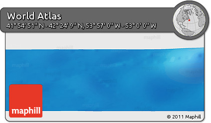 Shaded Relief Panoramic Map of the Area around 42° 9' 30" N, 53° 28' 30" W