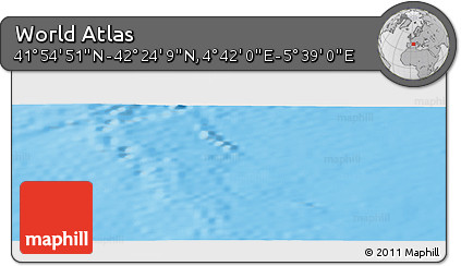 Physical Panoramic Map of the Area around 42° 9' 30" N, 5° 10' 30" E