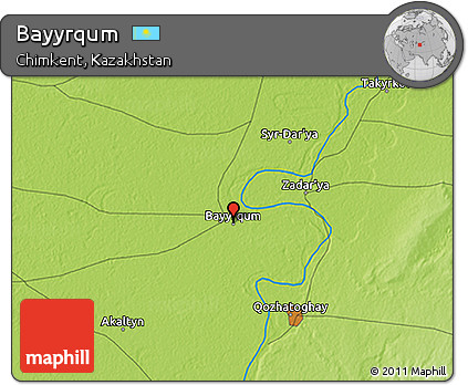 Physical 3D Map of Bayyrqum