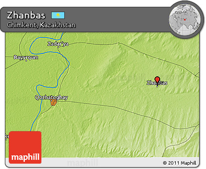Physical 3D Map of Zhanbas