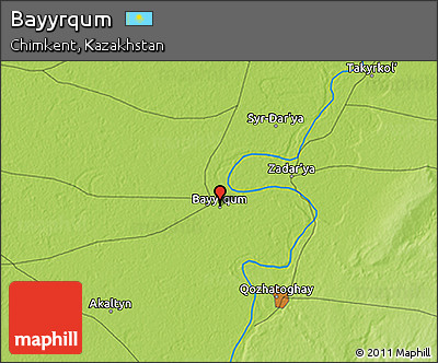 Physical 3D Map of Bayyrqum