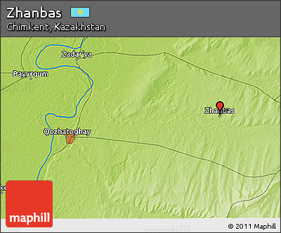 Physical 3D Map of Zhanbas