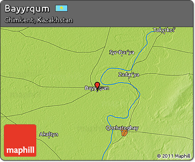 Physical 3D Map of Bayyrqum