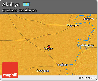 Political 3D Map of Akaltyn