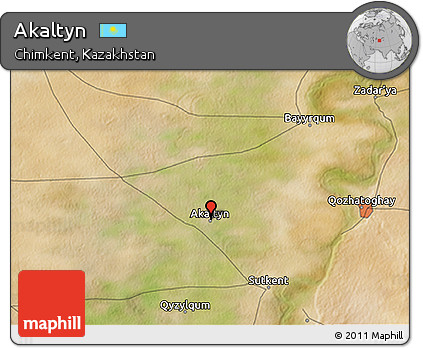 Satellite 3D Map of Akaltyn