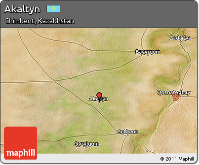 Satellite 3D Map of Akaltyn