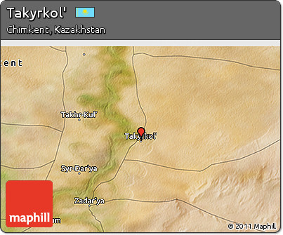 Satellite 3D Map of Takyrkol'