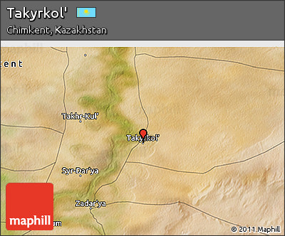 Satellite 3D Map of Takyrkol'