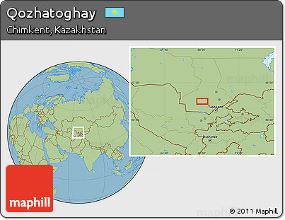 Savanna Style Location Map of Qozhatoghay
