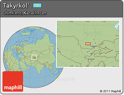 Savanna Style Location Map of Takyrkol'
