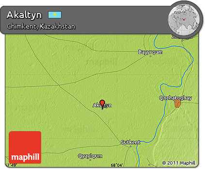 Physical Map of Akaltyn