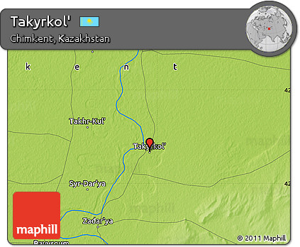 Physical Map of Takyrkol'