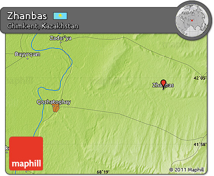 Physical Map of Zhanbas