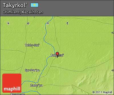 Physical Map of Takyrkol'
