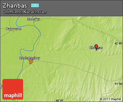 Physical Map of Zhanbas