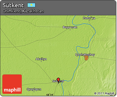 Physical Map of Sütkent