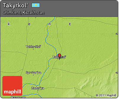 Physical Map of Takyrkol'