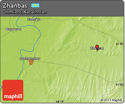 Physical Map of Zhanbas