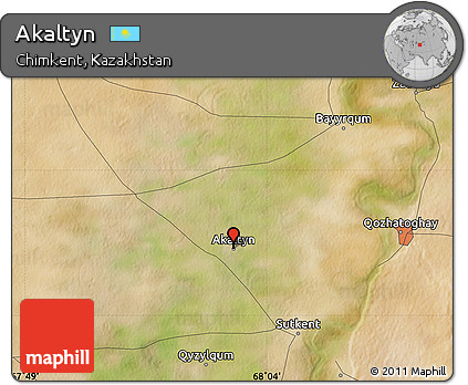 Satellite Map of Akaltyn