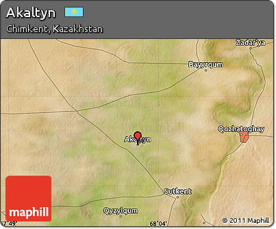 Satellite Map of Akaltyn