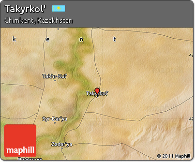 Satellite Map of Takyrkol'