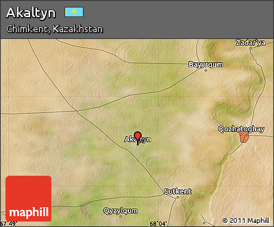 Satellite Map of Akaltyn