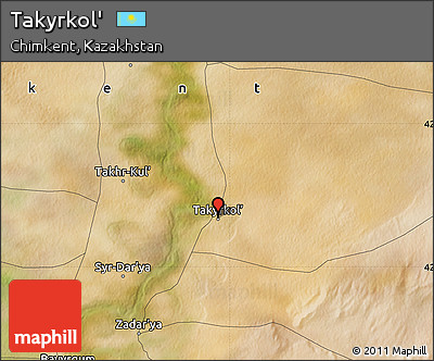 Satellite Map of Takyrkol'