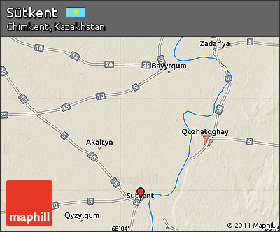 Shaded Relief Map of Sütkent