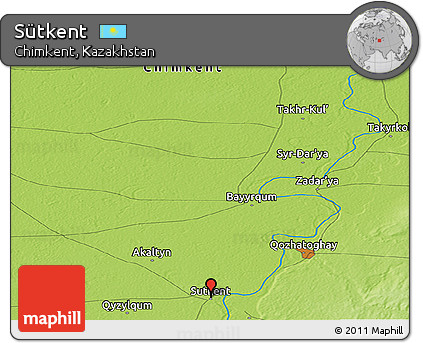 Physical Panoramic Map of Sütkent