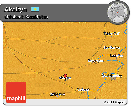 Political Panoramic Map of Akaltyn