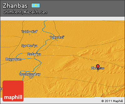 Political Panoramic Map of Zhanbas