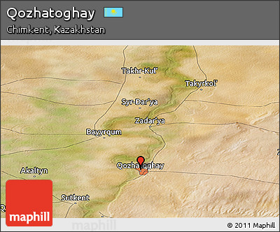 Satellite Panoramic Map of Qozhatoghay