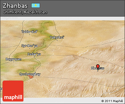 Satellite Panoramic Map of Zhanbas