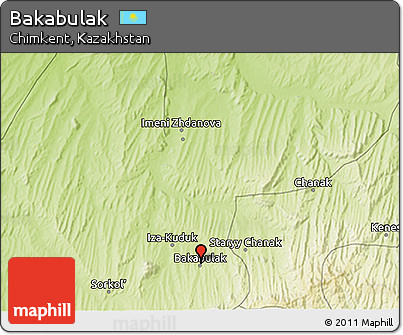 Physical 3D Map of Bakabulak