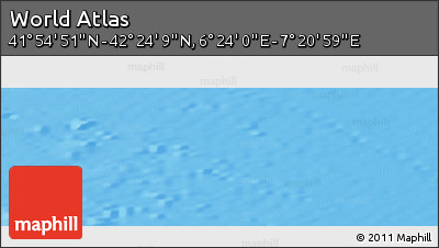 Physical Panoramic Map of the Area around 42° 9' 30" N, 6° 52' 30" E