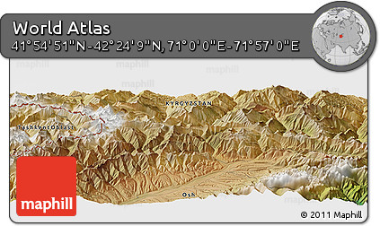 Satellite Panoramic Map of the Area around 42° 9' 30" N, 71° 28' 29" E