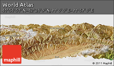 Satellite Panoramic Map of the Area around 42° 9' 30" N, 71° 28' 29" E