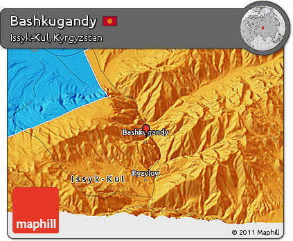 Political 3D Map of Bashkugandy