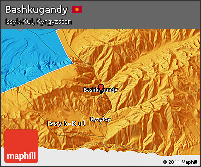 Political 3D Map of Bashkugandy