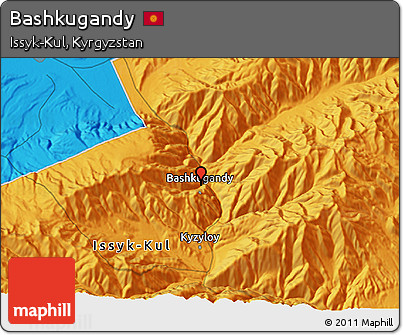 Political 3D Map of Bashkugandy